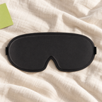 Illustrative AI-generated scene of the draft black round mask on linen; not a customer or supplier photograph.